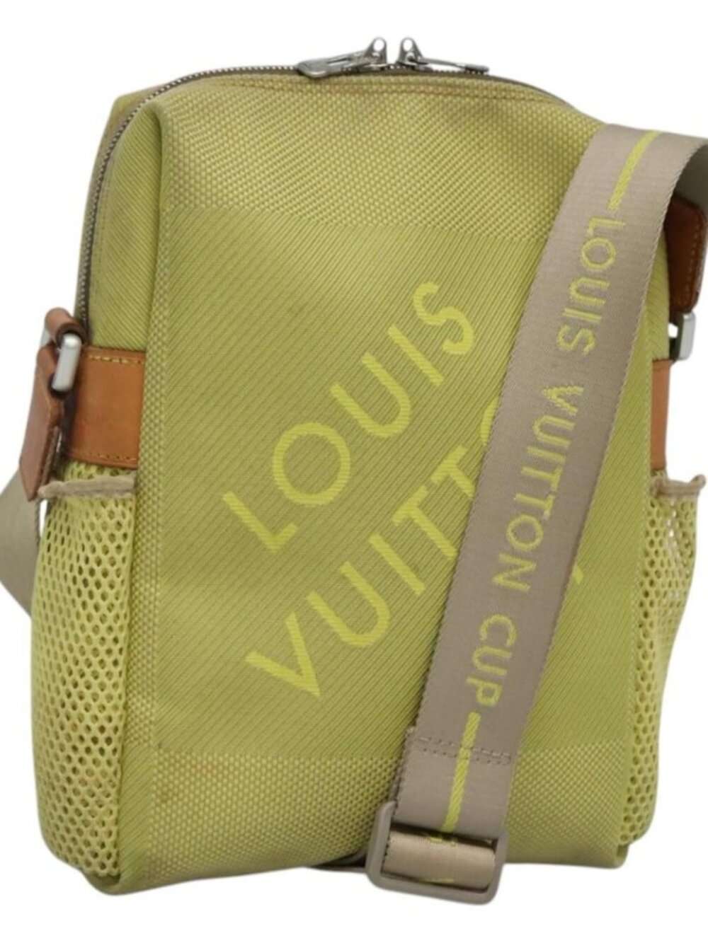 LOUIS VUITTON Damier Geant LV Cup Weatherly Bag Yellow M80636 LV Auth BD482